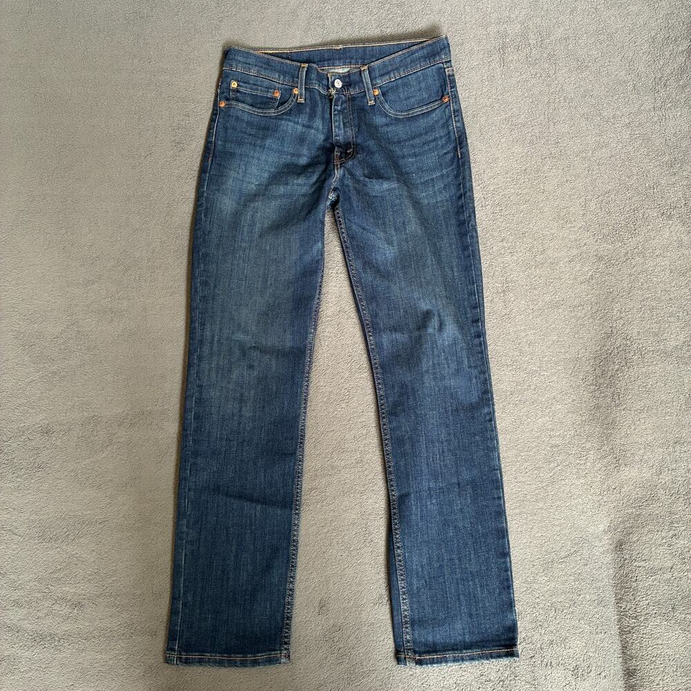 Levis 511 Dark Blue Denim 5 Pockets Mid Rise Straight Leg Jeans Men's Size 32x32